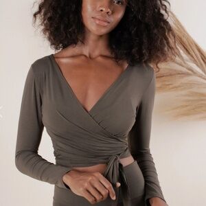 XS/S Agni Wrap Top | Forest